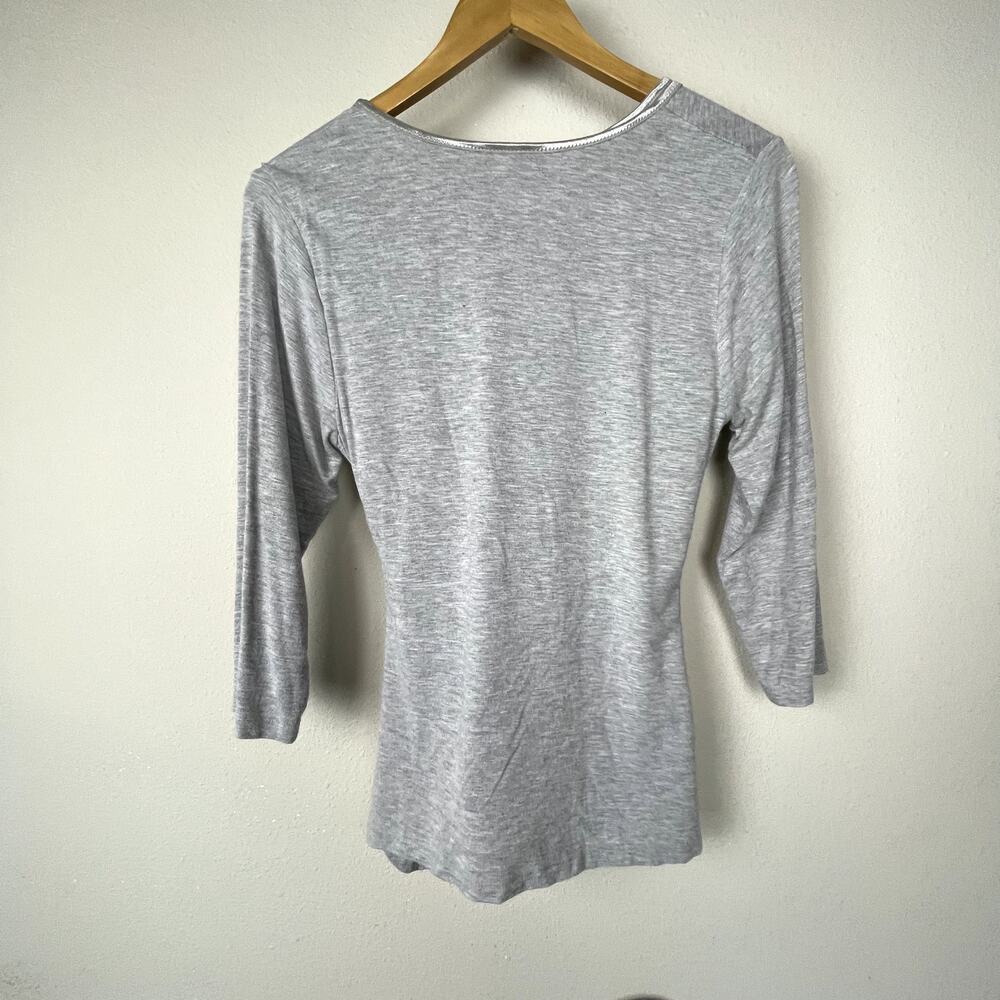 Ruby Ribbon Compression Surplice Top Size L Gray … - image 8